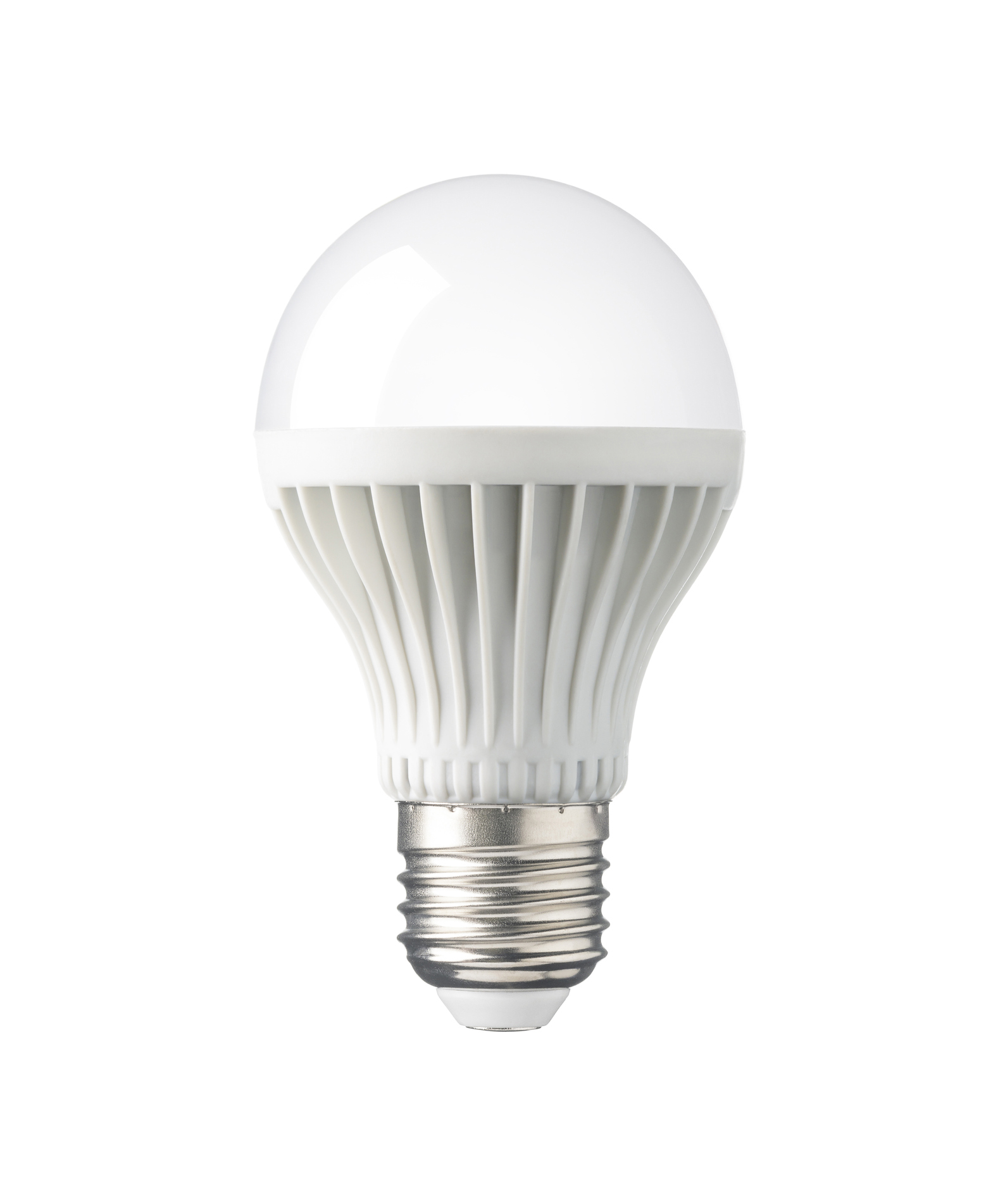 LED, New technology light bulb isolated on white background, Energy super saving electric lamp is good for environment. Realistic photo image with clipping path LED Light bulb recycling
